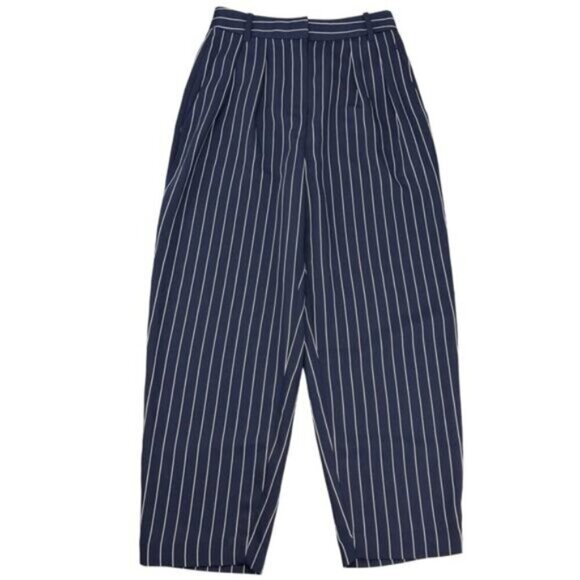 Aritzia Modesto Pinstripe Blue White Trousers Size 0 - Picture 4 of 8